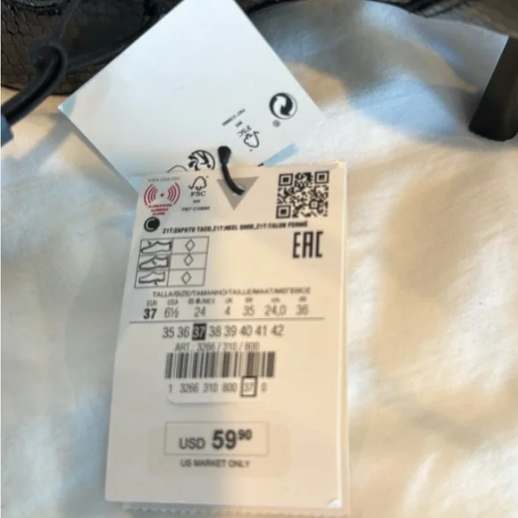 NWT Zara Black heels  Size 6.5 US - Picture 4 of 5